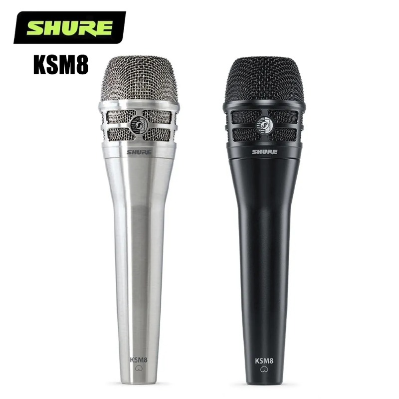 Shure Mic Sm58 - ชูร์ KSM8 ไมโครโฟนไดนามิกสำหรับร้องเพลงระดับมืออาชีพแบบใช้มือถือแบบมีสายคาราโอเกะสเตอริโอสตูดิโอร้องเพลงไมค์ KTV โชว์ไมโครโฟนสำหรับการแสดงสดบนเวที