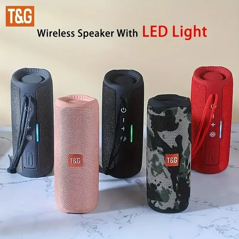 Jbl Speaker Flip 6 - T&G TG365 ลำโพงบลูทูธแบบพกพา LED เบสคู่ไร้สายซับวูฟเฟอร์กันน้ำกลางแจ้งบูมบ็อกซ์ FM