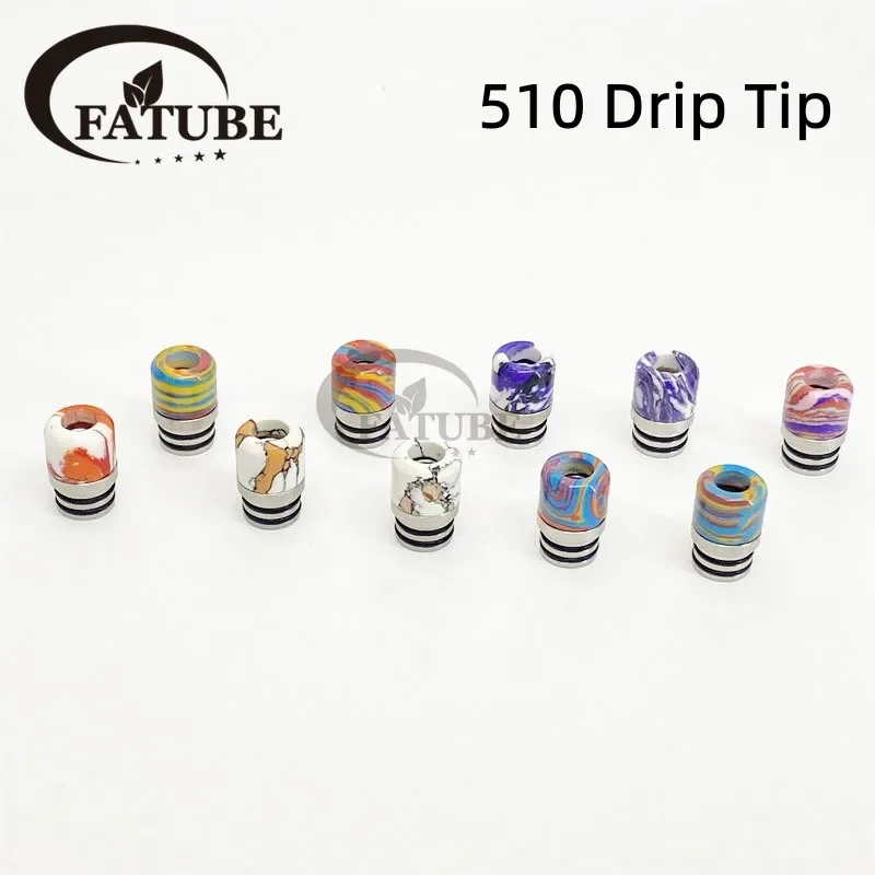 1 PC/10 PCS 510 สแตนเลสสตีลเรซ - Drip Tip Resin บทวิจารณ์และราคา